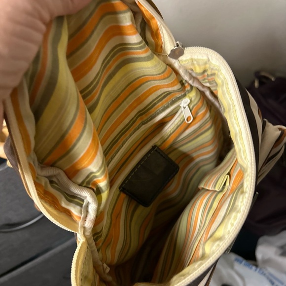 Kate Spade Yellow and Brown Striped Backpack - Picture 4 of 4